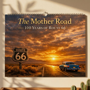 Route 66 Jahrhundert-Jubiläum Vintage Mother Road Kalender