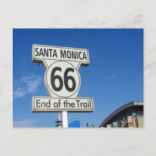 Route 66 Kalifornien Santa Monica Ende des Trails Postkarte