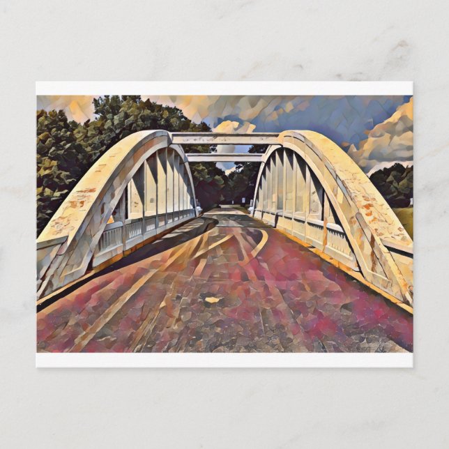 Route 66 Kansas - Rainbow Bridge Oil Painting Postkarte (Vorderseite)