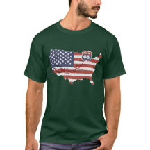 Route 66 Karte T-Shirt