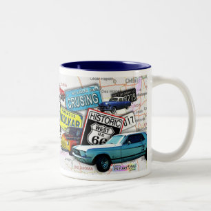 Route 66 Klassiker Autos Tassen & Becher