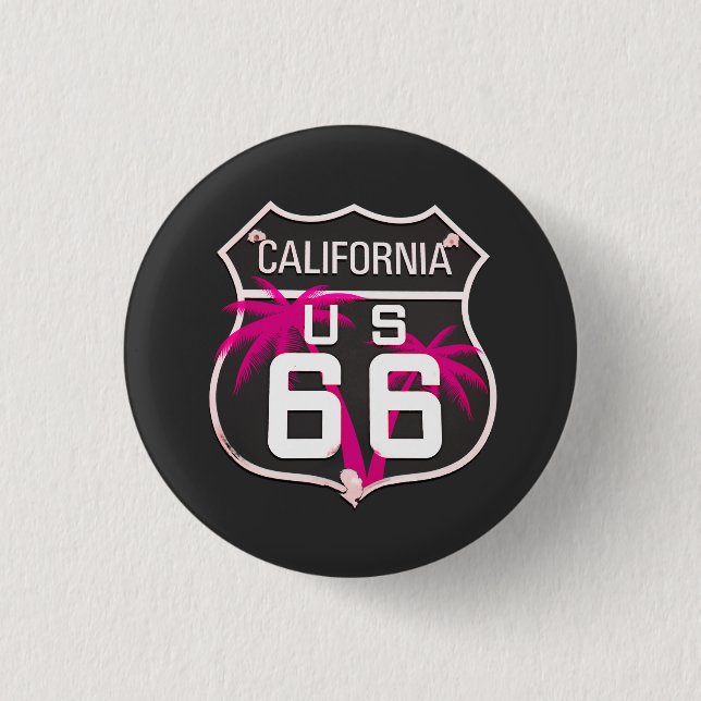 Route 66 Knopf Button (Vorderseite)