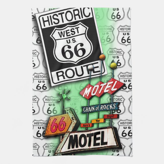 ROUTE 66 Küchen-, Bar- oder Badetücher 2 Geschirrtuch (Vertikal)