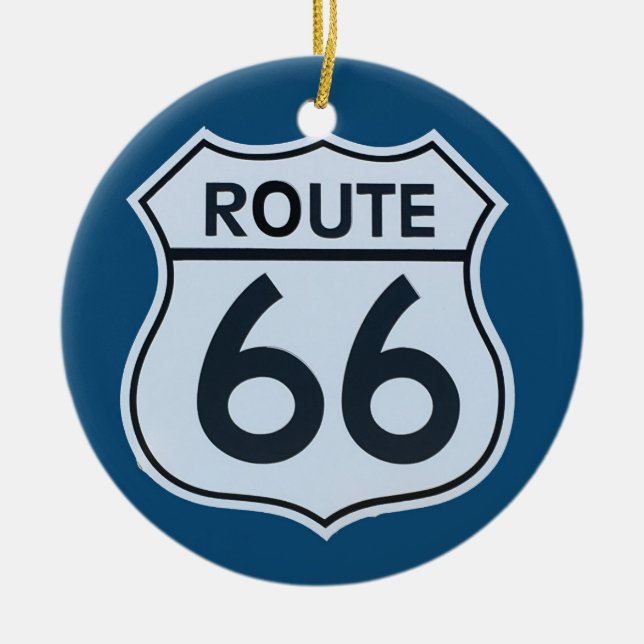 Route 66 Logo-Ornament Keramik Ornament (Vorne)