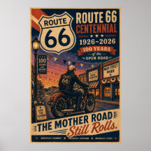 Route 66 Main Street Motorrad Centennial Kunst