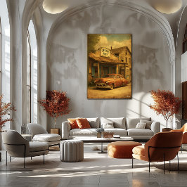 Route 66 Memories — Chicago Roadside Americana Poster