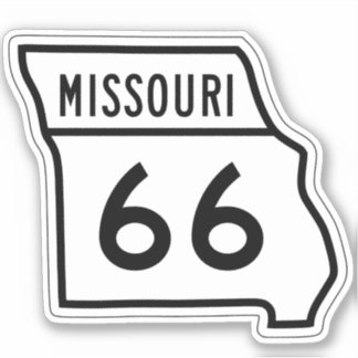 Route 66 MISSOURI Staat Reisezeichen-Aufkleber Aufkleber