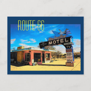 Route 66 Motel Postcard - Customized Postkarte