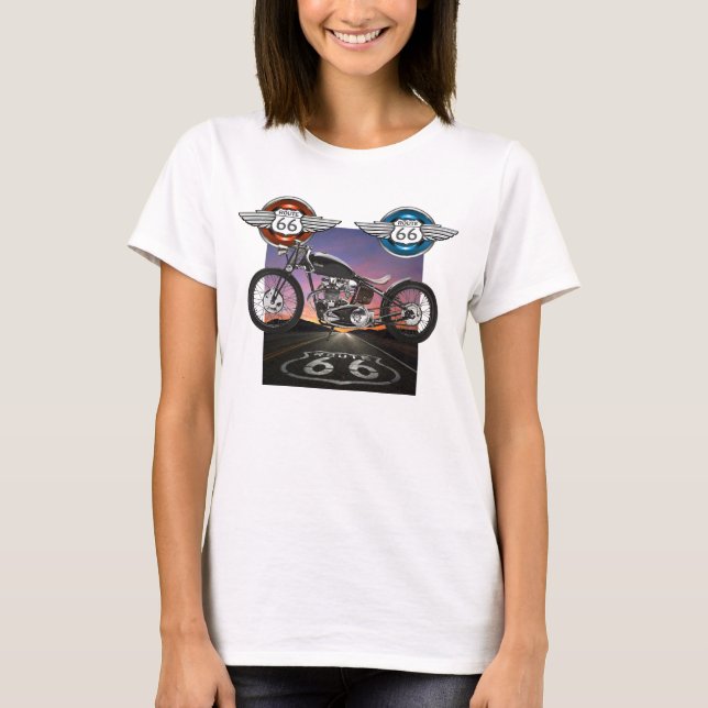 Route 66 - Motorrad - SRF T-Shirt (Vorderseite)