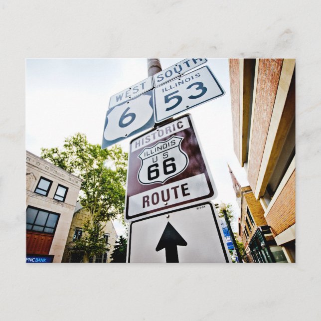 Route 66 Mutterstrasse Postkarte (Vorderseite)