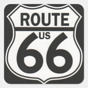Route 66 - Mutterstraße Quadratischer Aufkleber