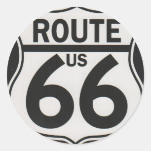 Route 66 - Mutterstraße Runder Aufkleber