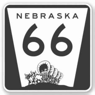 Route 66 Nebraska Reisezeichen Aufkleber