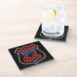 Route 66 Neon-Americana-Bar-Dekor Glasuntersetzer