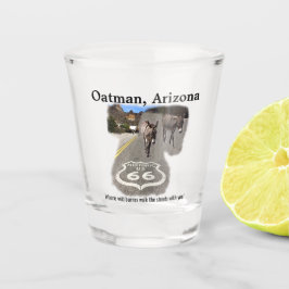 Route 66 Oatman Arizona Burros auf der Straße Glas