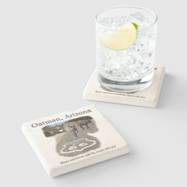 Route 66 Oatman Arizona Burros auf der Straße Steinuntersetzer