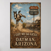 Route 66 Oatman Arizona Esel tritt Wandkunst