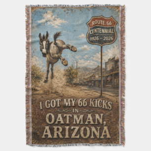 Route 66 Oatman Burro Western Charme Decke