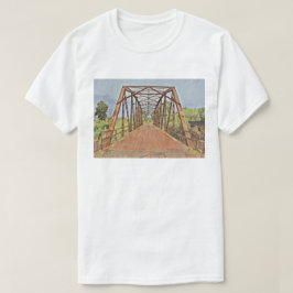Route 66 Oklahoma Rock Creek Bridge Wasserfarbe T-Shirt