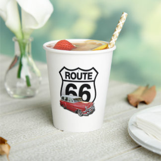 Route 66 Oldtimer Pappbecher