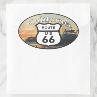 route 66 ovaler aufkleber