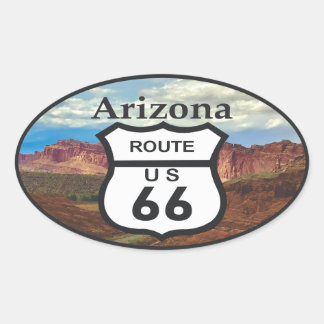 Route 66 ovaler aufkleber