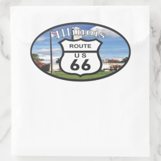 route 66 ovaler aufkleber
