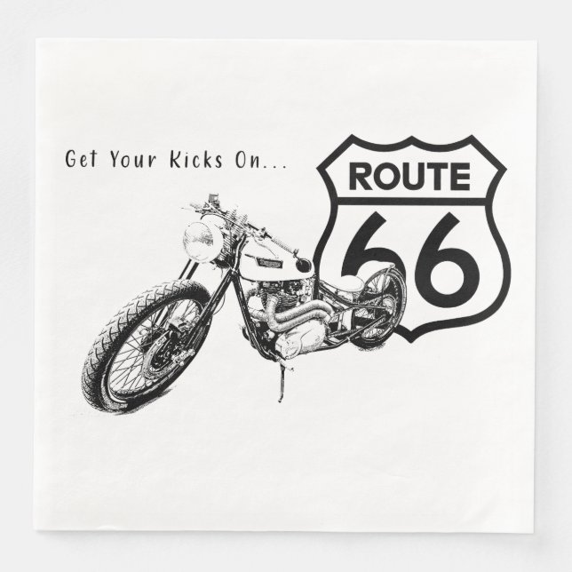 Route 66 Paper Napkin Serviette (Vorderseite)