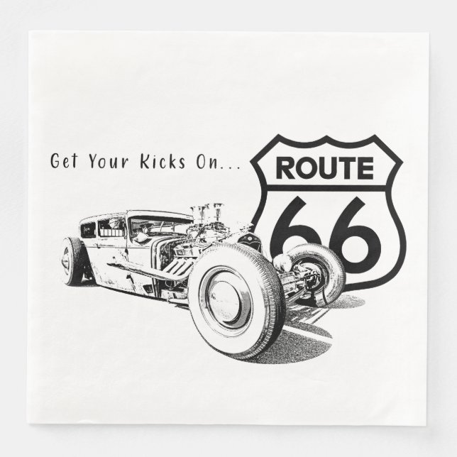 Route 66 Paper Napkin Serviette (Vorderseite)