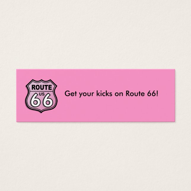 Route 66 Pink Personal Cards (Vorderseite)