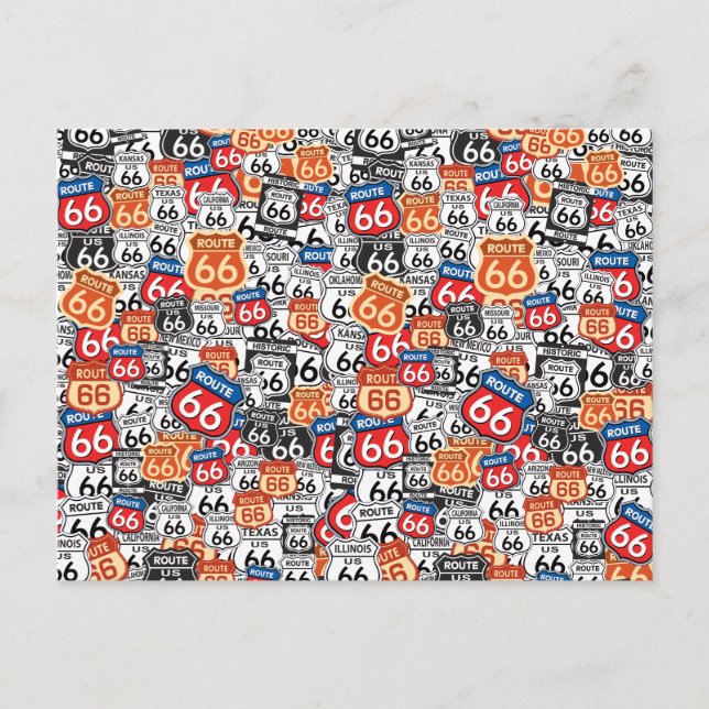 Route 66 postkarte (Vorderseite)