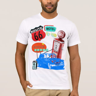 Route 66 Retro-Fahrer-T-Shirt T-Shirt