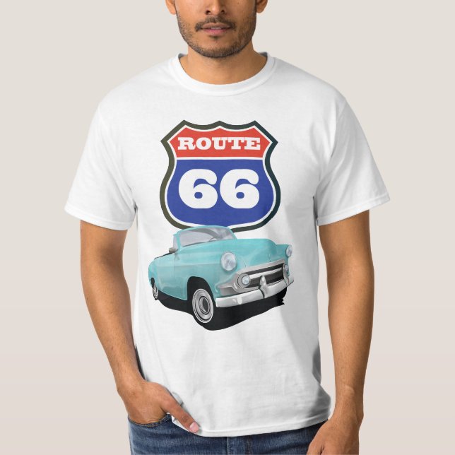 Route 66 Retro-Logo T-Shirt (Vorderseite)