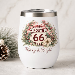 Route 66 Retro Pink Weihnachten Merry & Bright