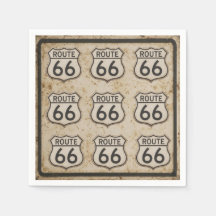 Route 66 Retro-Reise-Party-Servietten