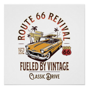 ROUTE 66 REVIVAL - BETRIEBEN DURCH VINTAGE - BEL A POSTER