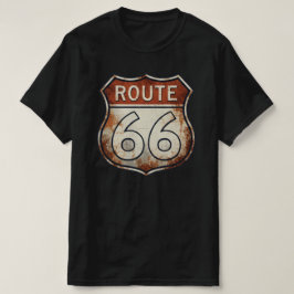 Route 66 rostiges Straßenschild T-Shirt