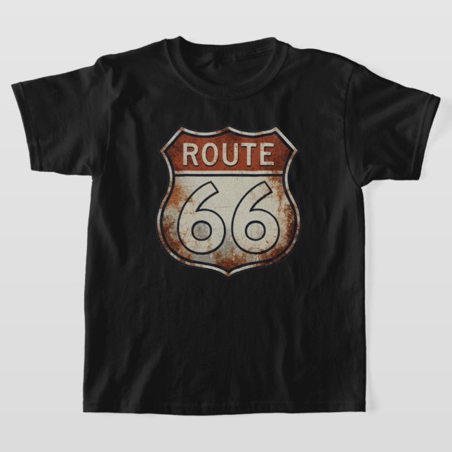 Route 66 Rusty Road Sign T-Shirt (Ablage )