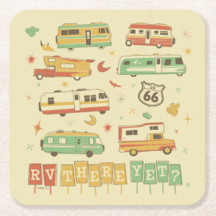 Route 66 RV Rechteckiger Pappuntersetzer