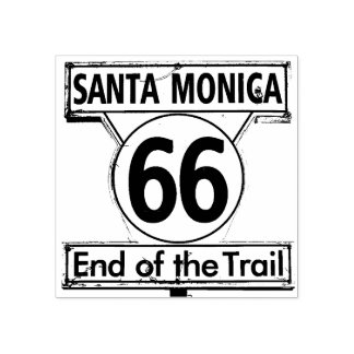 Route 66 Santa Monica Ende des Trails Gummistempel