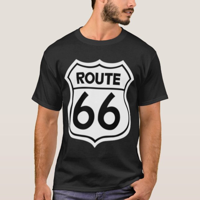 Route 66 Schild 1 T-Shirt (Vorderseite)