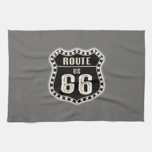Route 66 Schild Americana Geschirrtuch