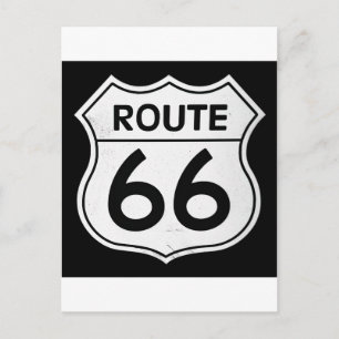 Route 66 Schild Postkarte