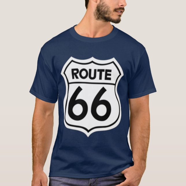 Route 66 Schild T-Shirt (Vorderseite)