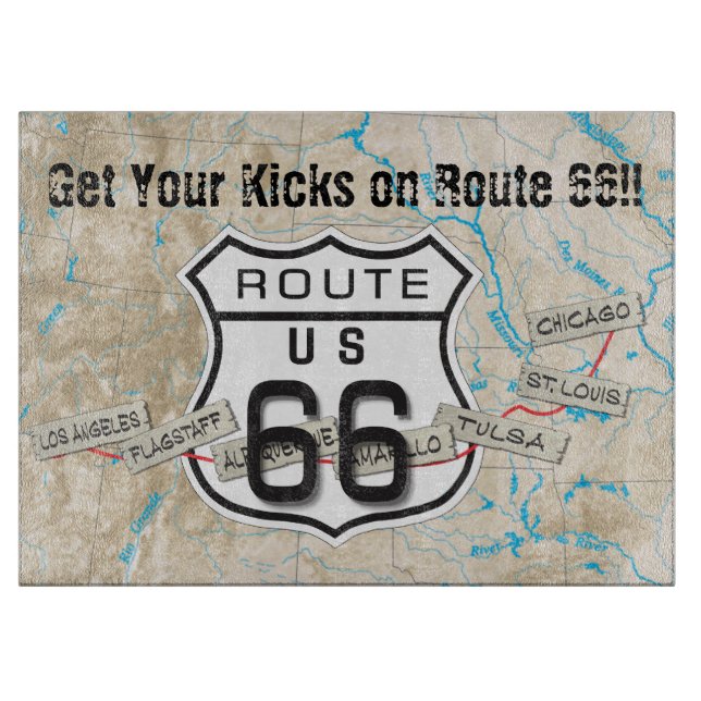 Route 66 - Schnittbrett 2020a Schneidebrett (Vorderseite)