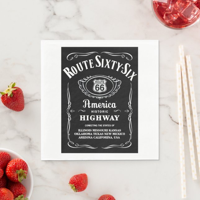 Route 66 serviette (Beispiel)