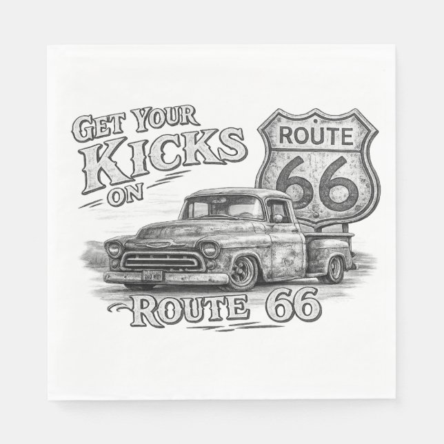 Route 66 Servietten (Vorderseite)