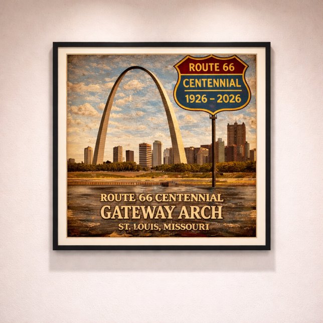 Route 66 St Louis Gateway Arch Poster (Von Creator hochgeladen)
