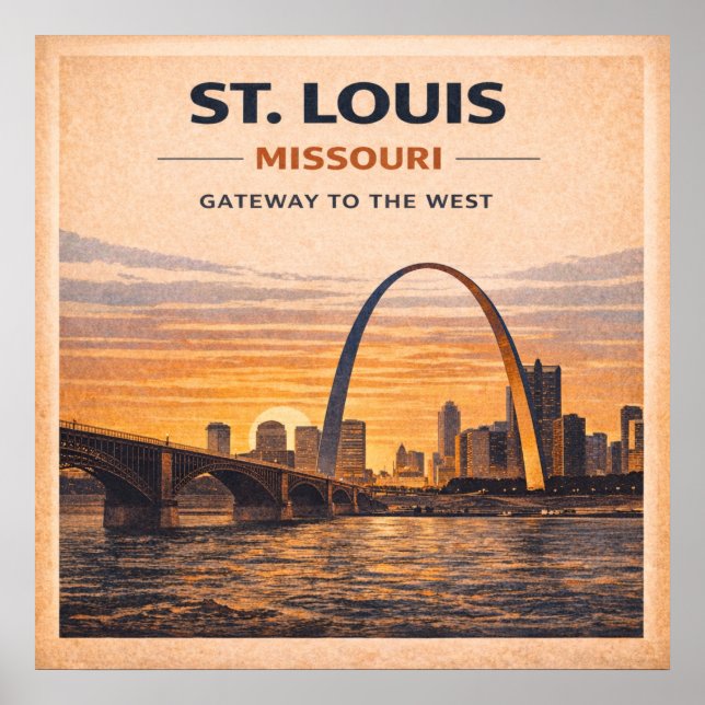 Route 66 St. Louis Gateway Heritage Poster (Vorne)