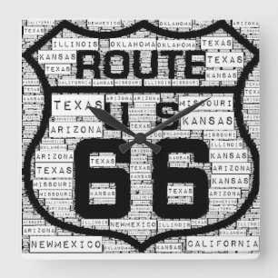 Route 66 Staaten Wanduhr